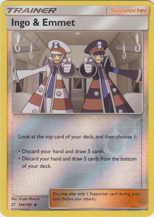 SM Team Up 144/181 Ingo & Emmet Reverse Holo