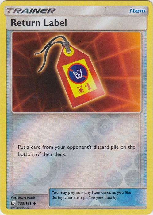 SM Team Up 153/181 Return Label Reverse Holo