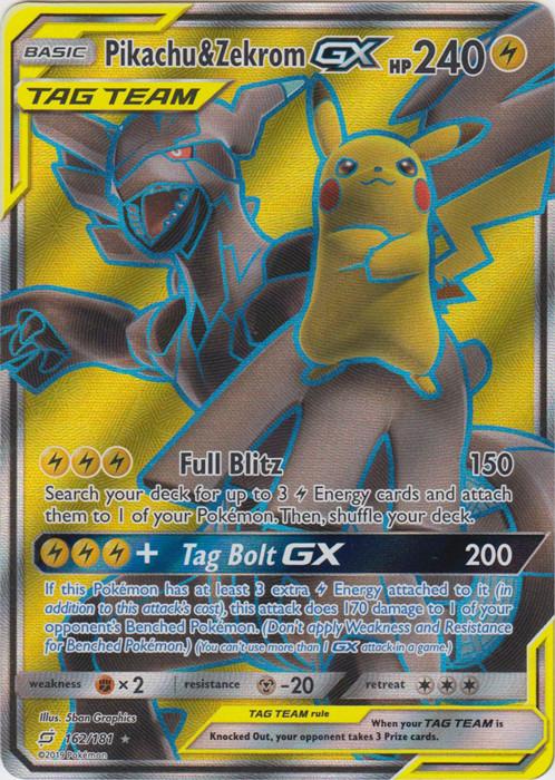SM Team Up 162/181 Pikachu & Zekrom GX (Tag Team)