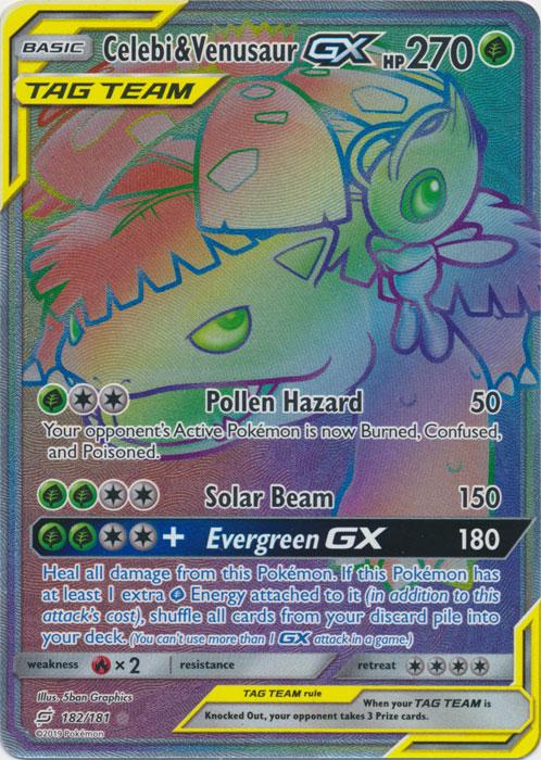 SM Team Up 182/181 Celebi & Venusaur GX (Tag Team)