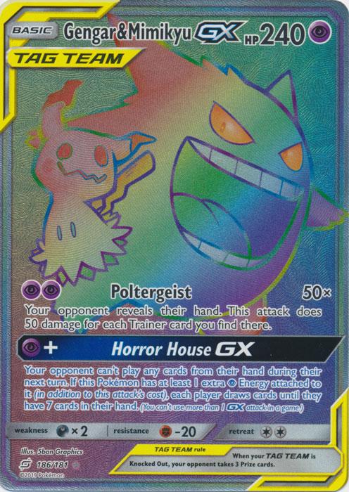SM Team Up 186/181 Gengar & Mimikyu GX (Tag Team)