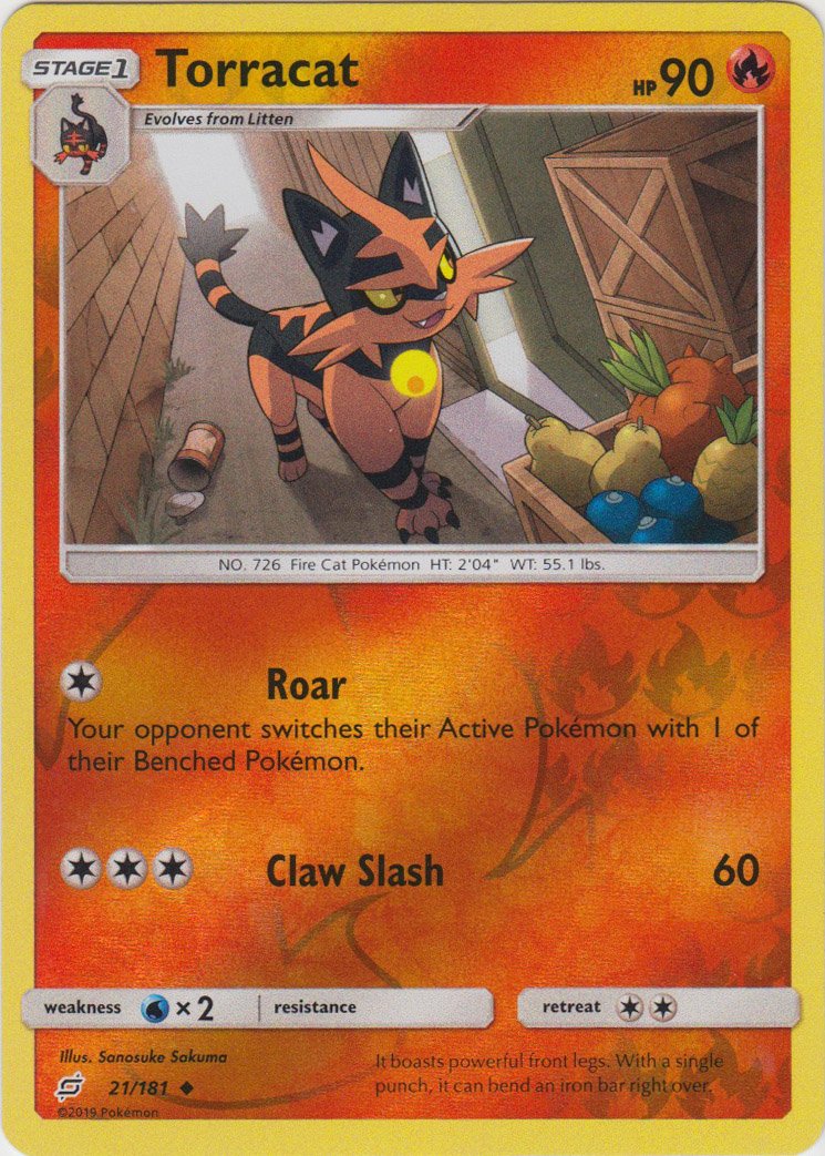 SM Team Up 021/181 Torracat Reverse Holo