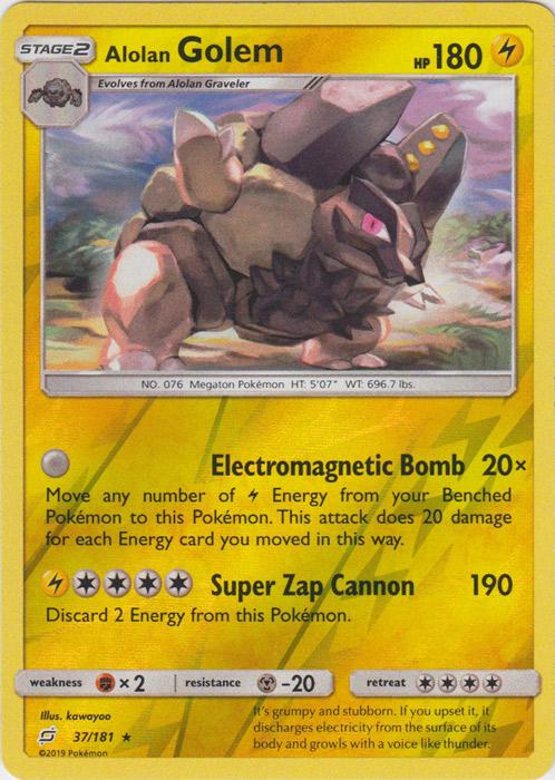 SM Team Up 037/181 Alolan Golem Reverse Holo