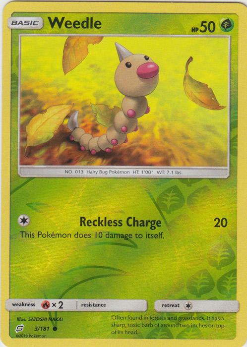 SM Team Up 003/181 Weedle Reverse Holo