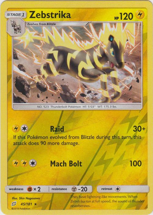 SM Team Up 045/181 Zebstrika Reverse Holo