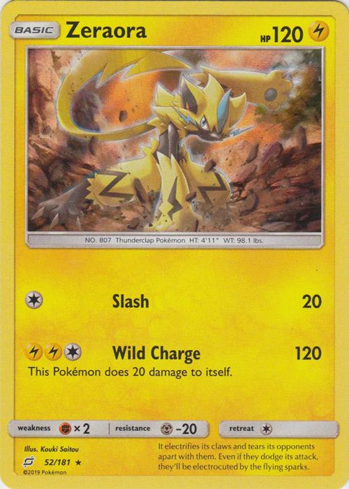 SM Team Up 052/181 Zeraora Holo Rare