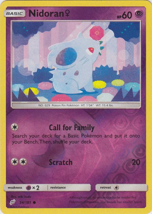 SM Team Up 054/181 Nidoran (Female) Reverse Holo