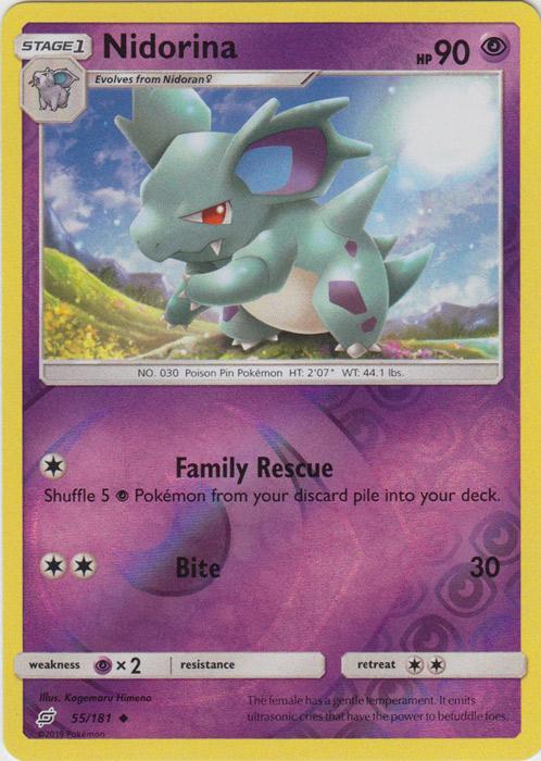 SM Team Up 055/181 Nidorina Reverse Holo