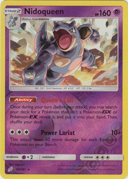 SM Team Up 056/181 Nidoqueen Reverse Holo