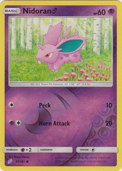 SM Team Up 057/181 Nidoran (Male) Reverse Holo