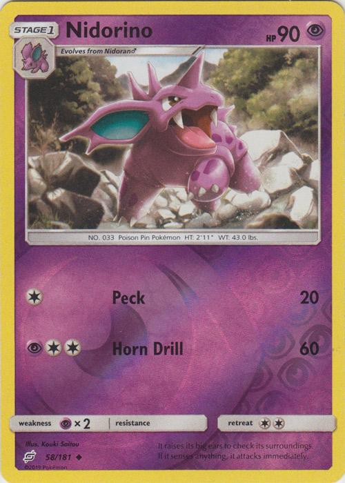 SM Team Up 058/181 Nidorino Reverse Holo