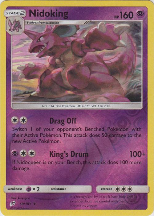 SM Team Up 059/181 Nidoking Reverse Holo
