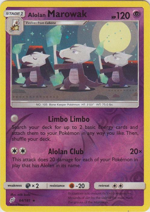 SM Team Up 064/181 Alolan Marowak Reverse Holo