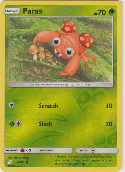 SM Team Up 006/181 Paras Reverse Holo