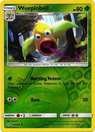 SM Unbroken Bonds 014/214 Weepinbell Reverse Holo