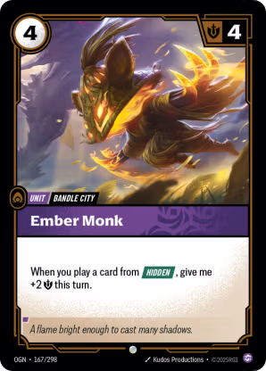 Riftbound Origins 167/298 Ember Monk Foil