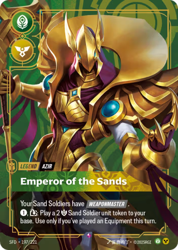 Riftbound Spiritforged 197/221 Azir Emperor of the Sands