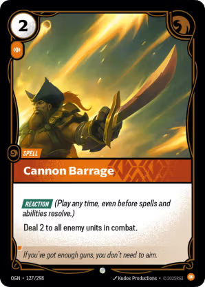 Riftbound Origins 127/298 Cannon Barrage