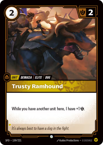 Riftbound Spiritforged 159/221 Trusty Ramhound Foil