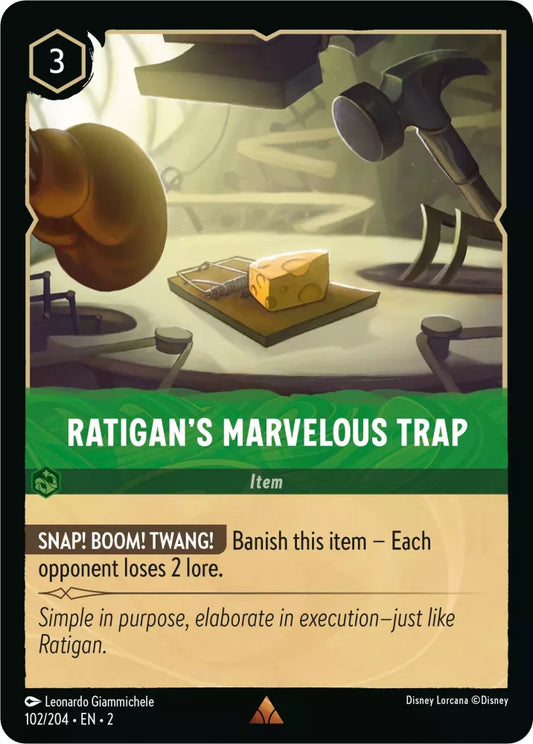 Lorcana Rise of the Floodborn 102/204 Ratigan's Marvelous Trap Foil
