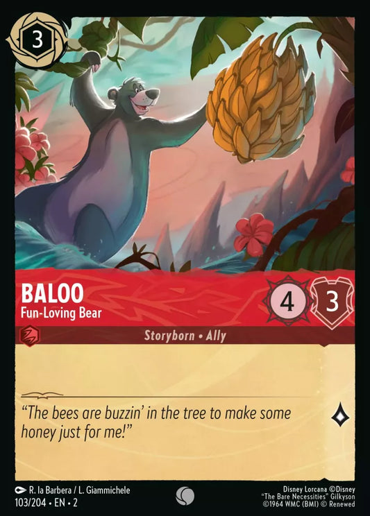 Lorcana Rise of the Floodborn 103/204 Baloo Fun-Loving Bear
