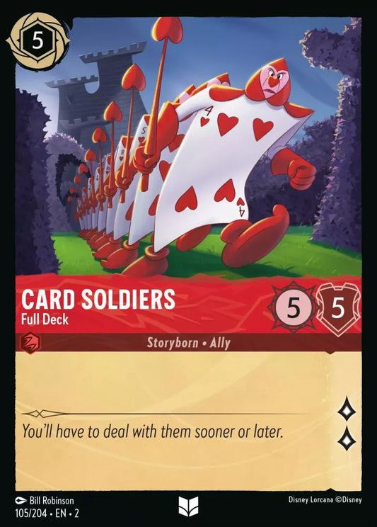 Lorcana Rise of the Floodborn 105/204 Card Soldiers Full Deck Foil