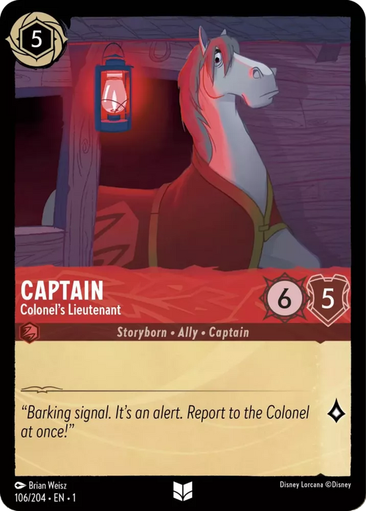 Lorcana The First Chapter 106/204 Captain Colonel's Lieutenant Foil