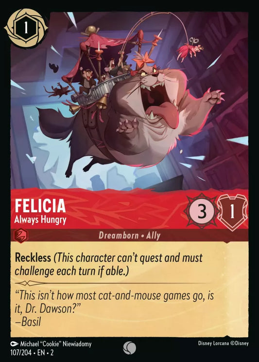 Lorcana Rise of the Floodborn 107/204 Felicia Always Hungry
