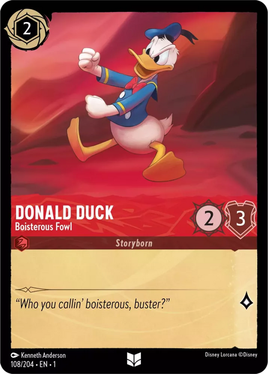 Lorcana The First Chapter 108/204 Donald Duck Boisterous Fowl