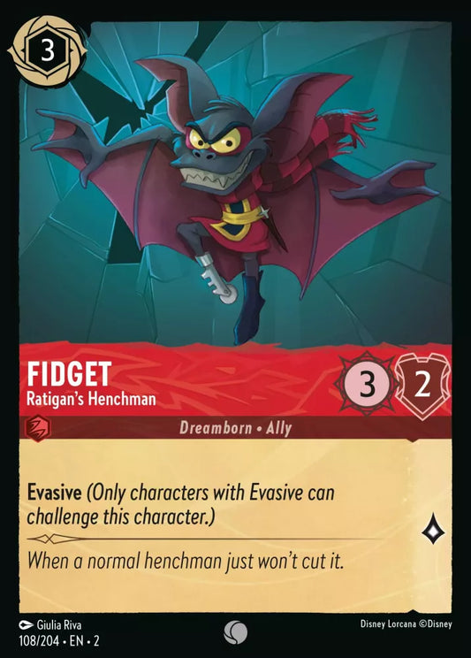 Lorcana Rise of the Floodborn 108/204 Fidget Ratigan's Henchman