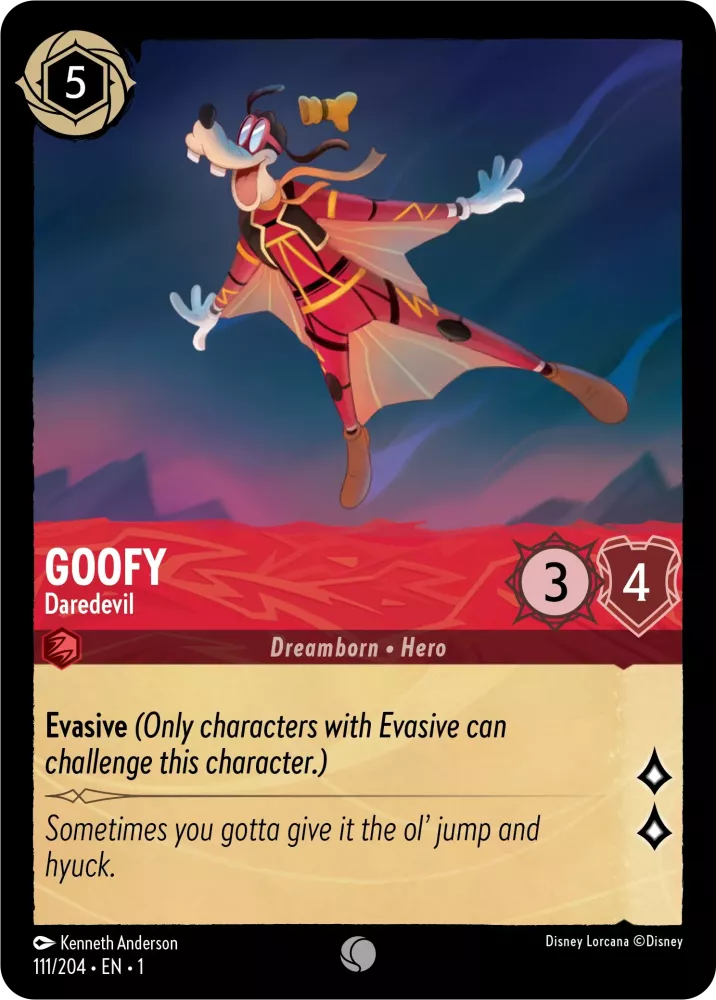 Lorcana The First Chapter 111/204 Goofy Daredevil Foil