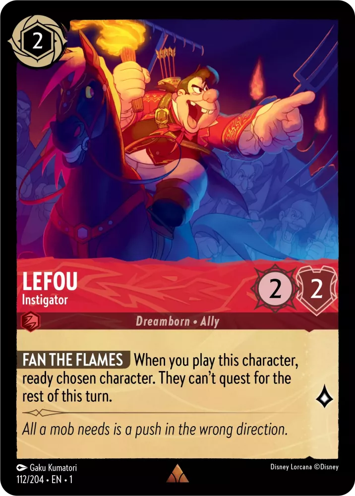 Lorcana The First Chapter 112/204 Lefou Instigator Foil