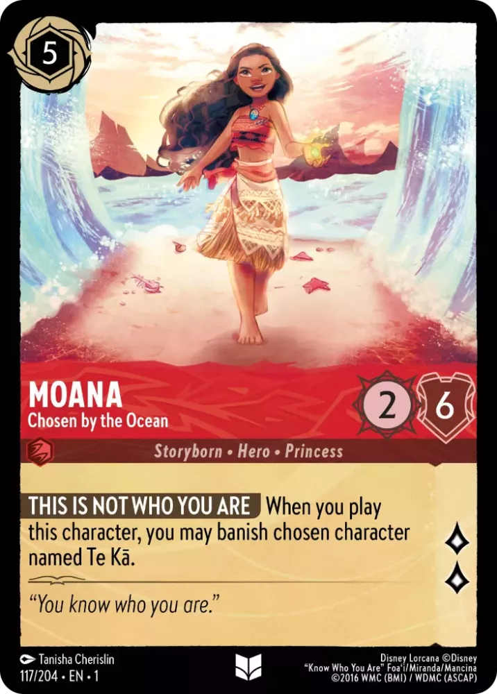 Lorcana The First Chapter 117/204 Moana Chosen by the Ocean Foil