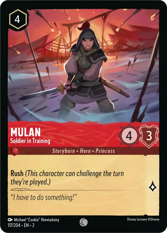 Lorcana Rise of the Floodborn 117/204 Mulan Soldier in Training