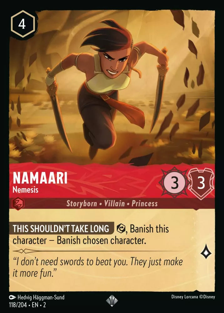 Lorcana Rise of the Floodborn 118/204 Namaari Nemesis Foil