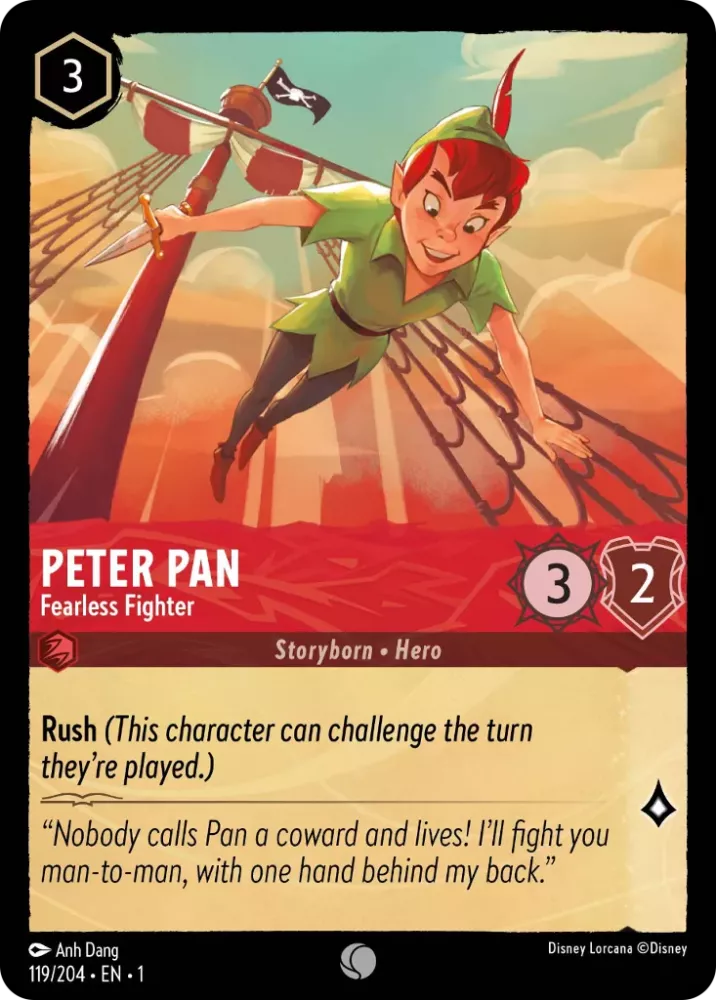 Lorcana The First Chapter 119/204 Peter Pan Fearless Fighter