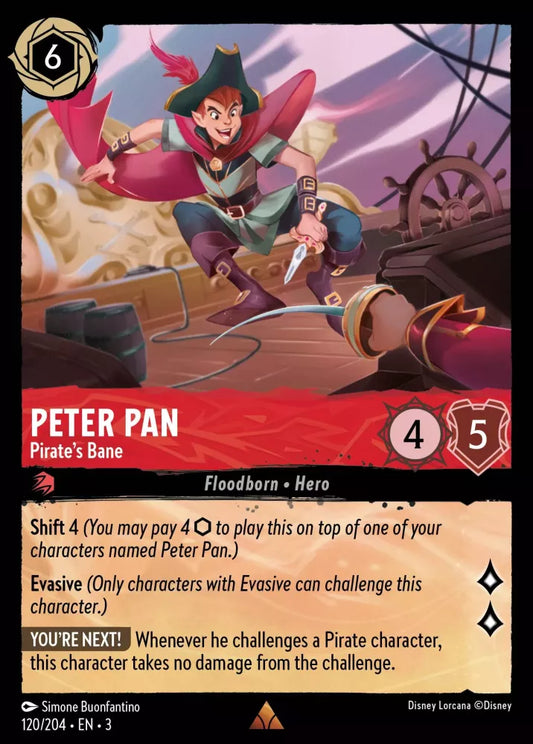 Lorcana Into the Inklands 120/204 Peter Pan Pirate's Bane