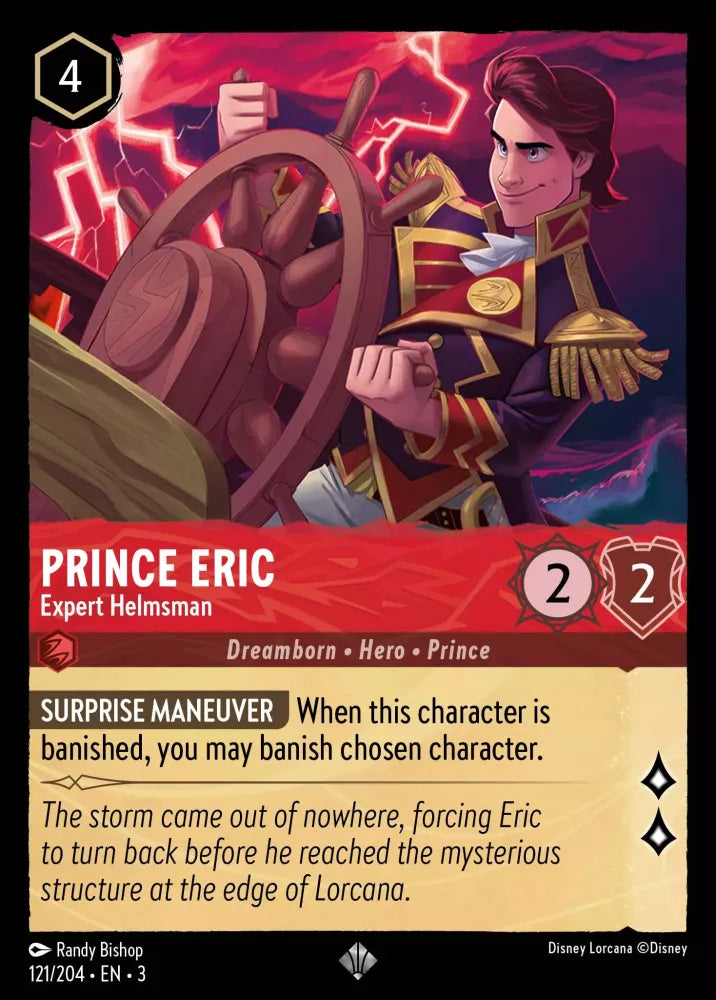 Lorcana Into the Inklands 121/204 Prince Eric Expert Helmsman