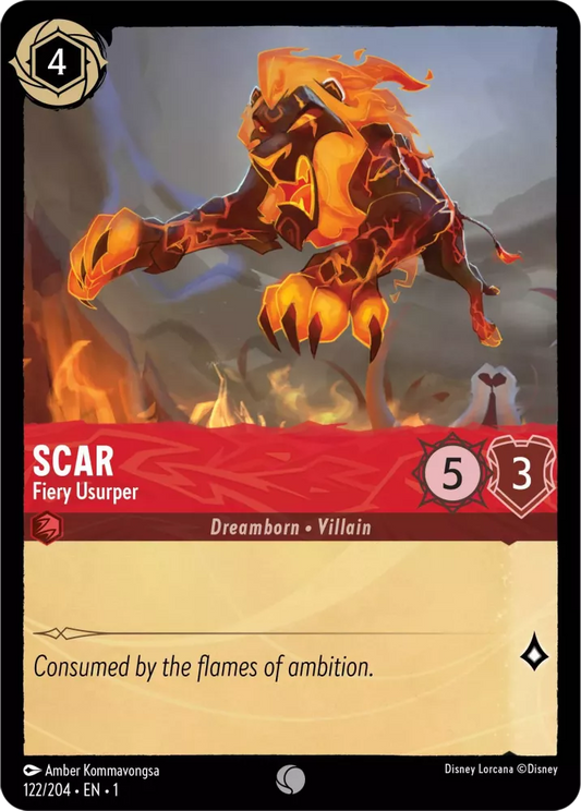 Lorcana The First Chapter 122/204 Scar Fiery Usurper Foil