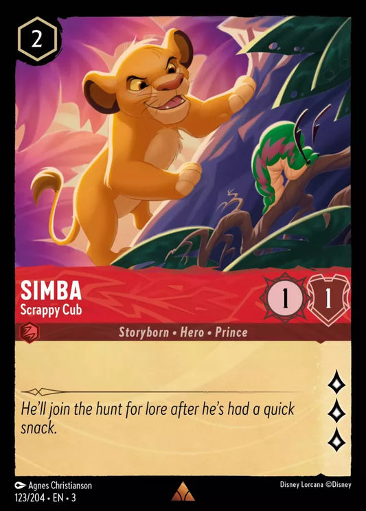 Lorcana Into the Inklands 123/204 Simba Scrappy Cub