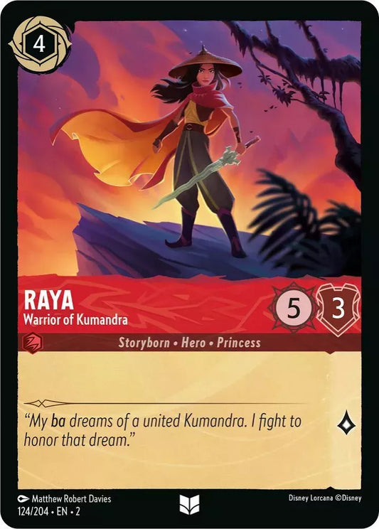 Lorcana Rise of the Floodborn 124/204 Raya Warrior of Kumandra Foil