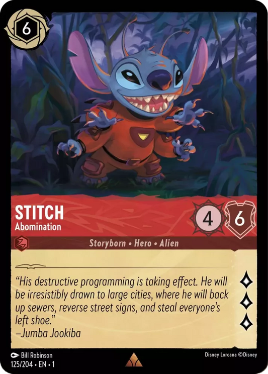 Lorcana The First Chapter 125/204 Stitch Abomination Foil