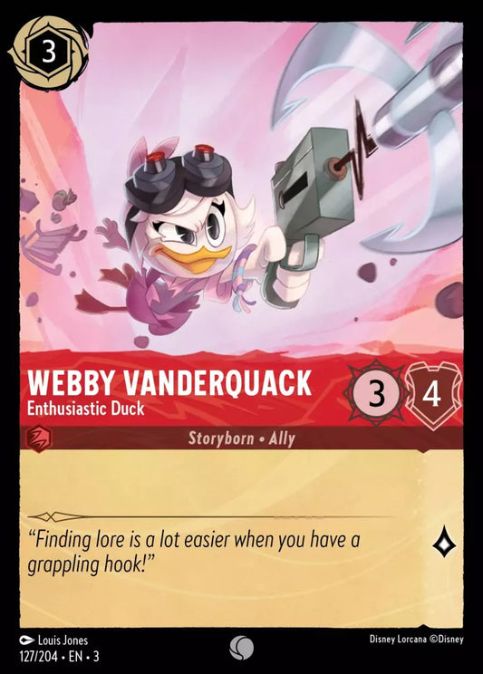 Lorcana Into the Inklands 127/204 Webby Vanderquack Enthusiastic Duck