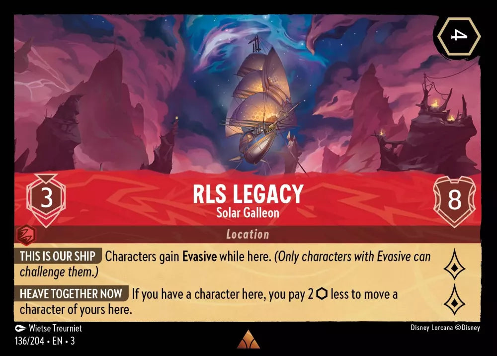 Lorcana Into the Inklands 136/204 RLS Legacy Solar Galleon