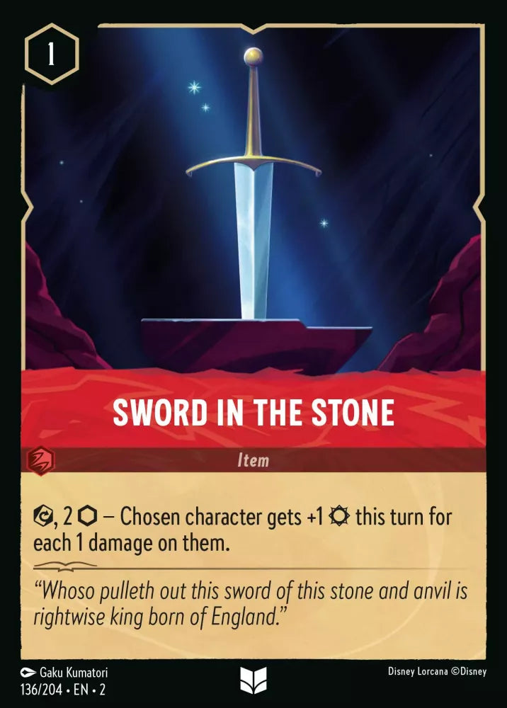 Lorcana Rise of the Floodborn 136/204 Sword in the Stone Foil