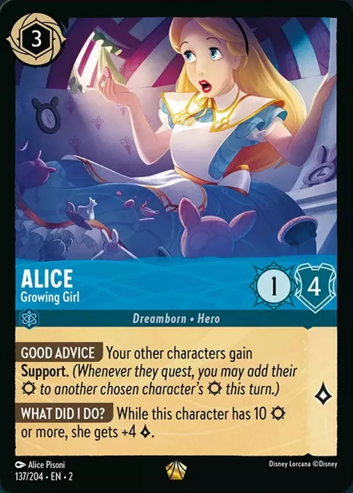 Lorcana Rise of the Floodborn 137/204 Alice Growing Girl