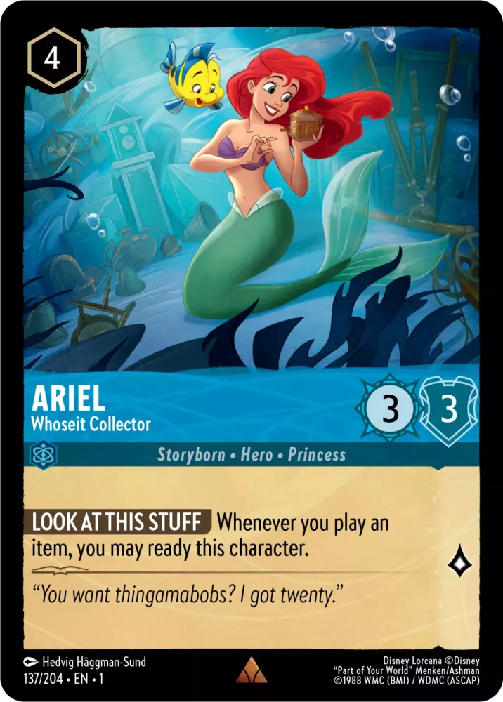 Lorcana The First Chapter 137/204 Ariel Whoseit Collector Foil