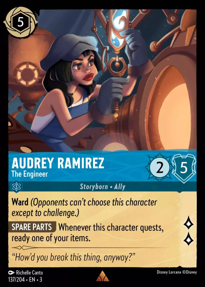 Lorcana Into the Inklands 137/204 Audrey Ramirez The Engineer