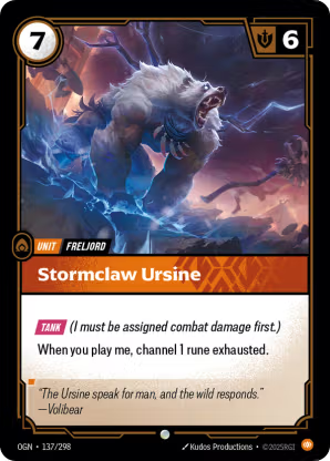 Riftbound Origins 137/298 Stormclaw Ursine Foil