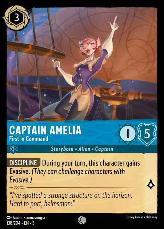 Lorcana Into the Inklands 138/204 Captain Amelia First in Command